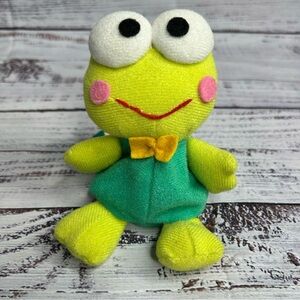 Vintage Sanrio Keroppi Frog Plush 1997 Mini Stuffed Animal Bean Bag Hello Kitty